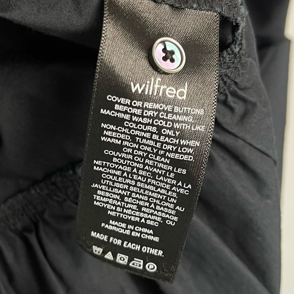 Aritzia Wilfred Rengo Dress Puff Cap Sleeve Tiered Cotton Black Maxi Midi Boho S - Picture 11 of 14